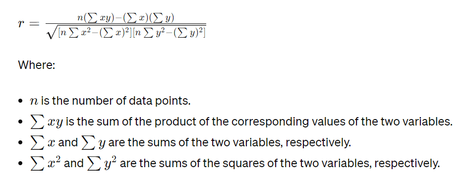 Pearson Correlation Coefficient